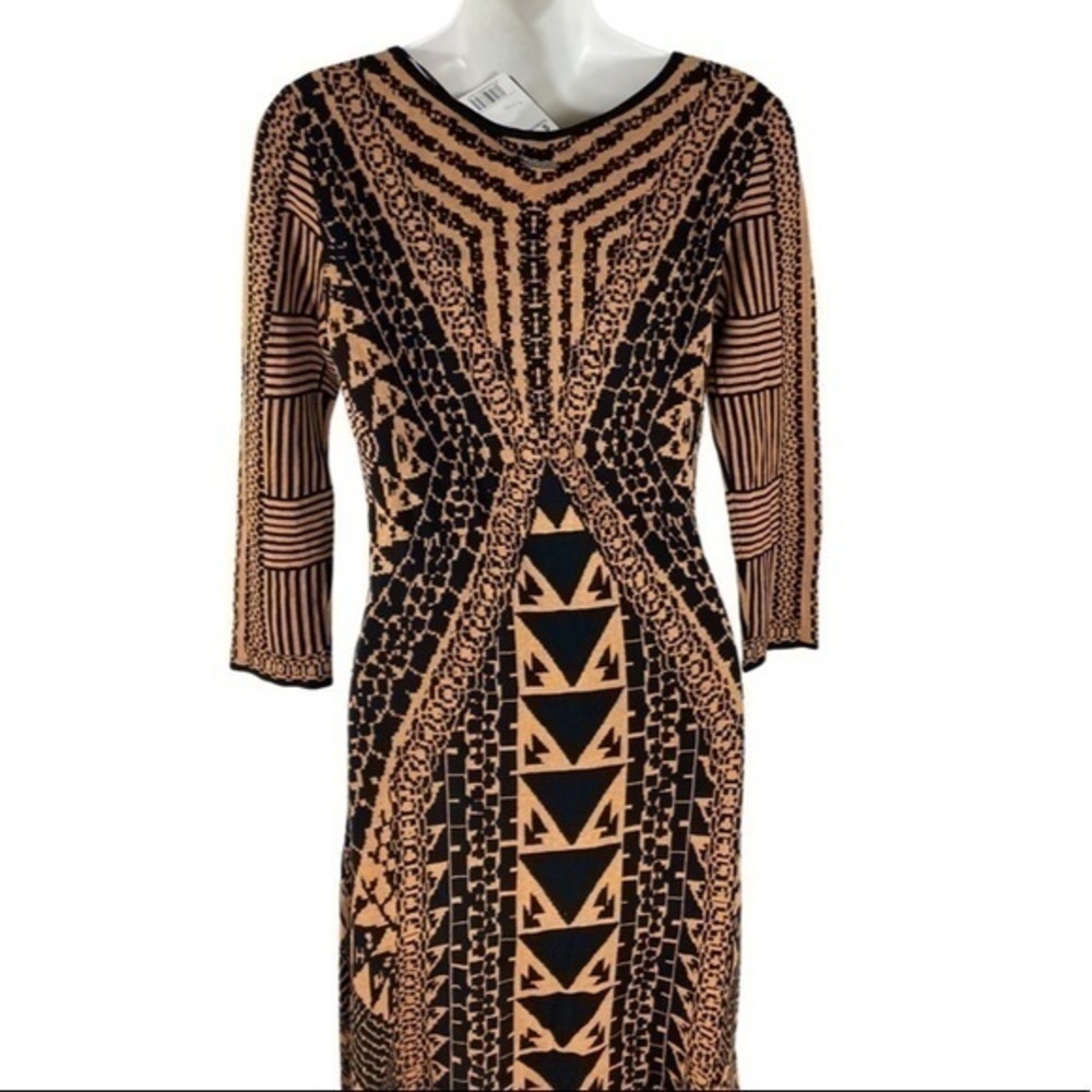 NWT Desigual Giuliana black rust knit silk dress ZZ24 - Picture 7 of 13